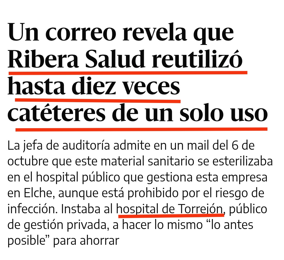 OlgaVelado's tweet photo. La confianza de la ciudadanía en el sistema sanitario de Ayuso debe romperse. Imposible gestionar peor con nuestro dinero.
Mucho miedo cada vez que nos toca ir al Hospital de Torrejón y si tienes que pasar por quirófano, ni te cuento. https://t.co/aPVLwZkayD