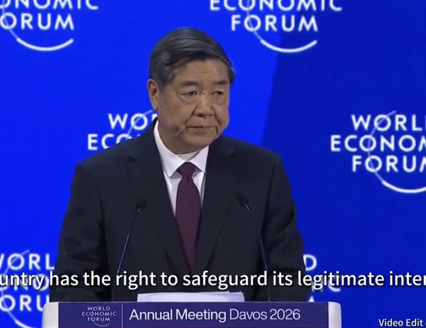 suthichai's tweet image. เสียงจากจีนที่ดาวอส รองนายกฯเหอ ลี่เฟิง:

"โลกไม่สามารถกลับไปสู่กฎแห่งป่า ที่ผู้แข็งแกร่งล่าผู้ที่อ่อนแอกว่าได้"

"จีนเต็มใจที่จะเป็นไม่เพียงแต่โรงงานของโลก แต่ยังเป็นตลาดของโลกด้วย"

”โลกาภิวัตน์เผชิญกับความท้าทายจากลัทธิกีดกันทางการค้าที่เพิ่มสูงขึ้น…