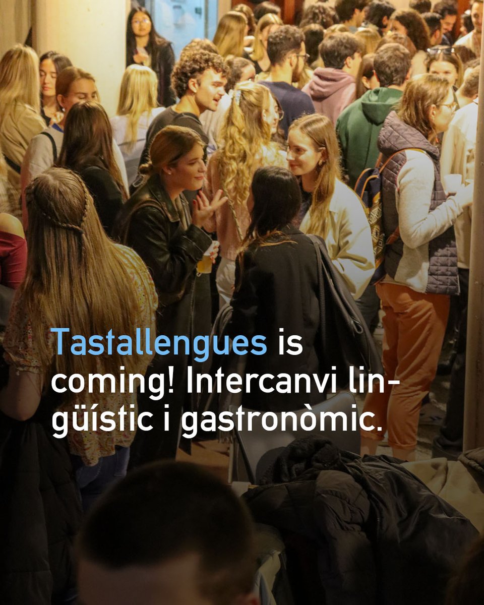 💬 Tastallengües is coming!

Veniu a practicar llengües i conèixer gent de tot el món! The best welcome event for Erasmus students. Come, share your language and meet the locals.🍻🥘🗣

📍 Espai Vives UV (Blasco Ibáñez, 23)
📆 February 12 de febrer
🔗 uv.es/llengues/tasta…
