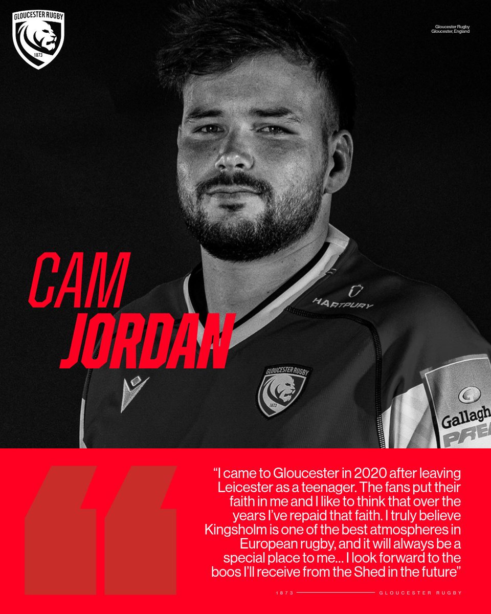 gloucesterrugby's tweet photo. 𝗧𝗛𝗔𝗡𝗞 𝗬𝗢𝗨 𝗖𝗔𝗠 🤝

A message from the departing Jordan. 🫶

Read more 👉 https://t.co/OqyAbsp4U9 https://t.co/BDRrl6i5OD