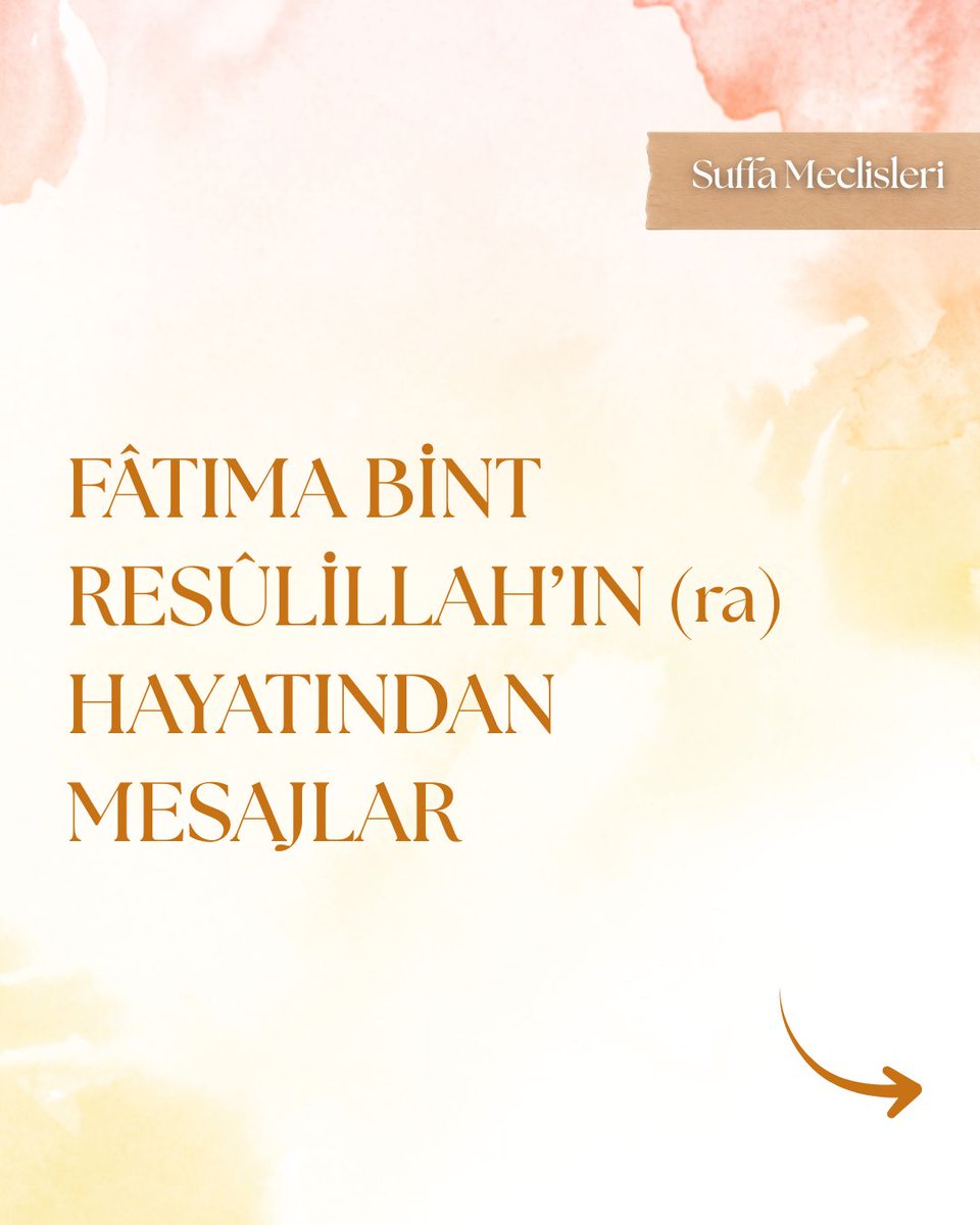 SuffaMeclisleri's tweet photo. Babasının Kızı: Fâtıma Bint Resûlillah (R. Anhâ)
***
📚 Alıntı: Suffa Meclisleri – Sahâbe Bilinci Dersleri, 14. Ders
🔗 Kitabın PDF’sini indirmek için: https://t.co/ncJyjQR623
#suffameclisleri #suffa #siyervakfı #siyer https://t.co/x5lLjKt5Up