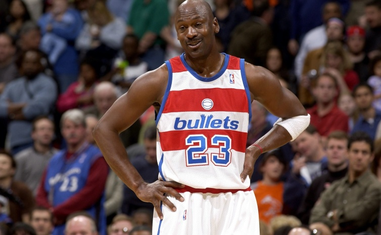 LeBron before going to Miami
Regular season: 339-209 (61.9%)
Playoffs: 42-29 (59.2%)
Playoff series won: 8
Finals appearances: 1

MJ before and after Pippen
Regular season: 154-170 (47.5%)
Playoffs: 1-9 (10.0%)
Playoff series won: 0
2nd round appearances: 0