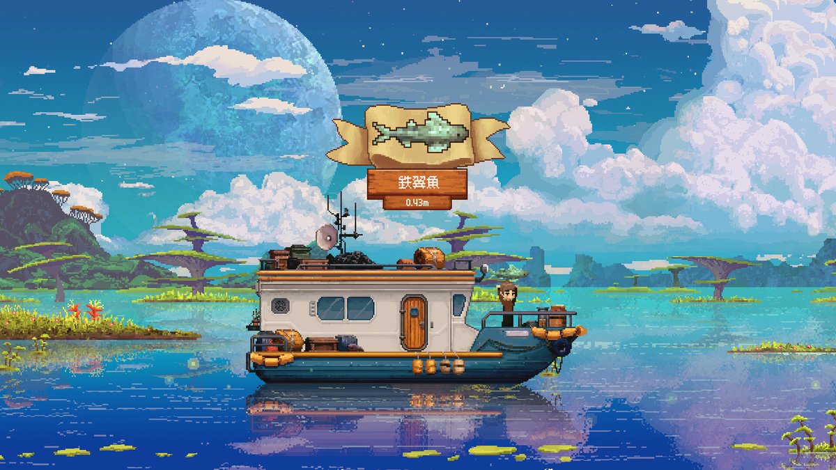 Indie_FreaksJP's tweet image. 【日本語対応】未知の惑星でのんびり釣りをするアドベンチャーゲーム『オリオン・ブルー』

自分で魚を釣り上げるのはもちろん、放置モードでも気軽に楽しめる
別の釣り場へ移動したり、町で個性豊かな住人たちと交流
漁船の内装をカスタマイズすることも可能だ
#IFPick

store.steampowered.com/app/4264000/_/