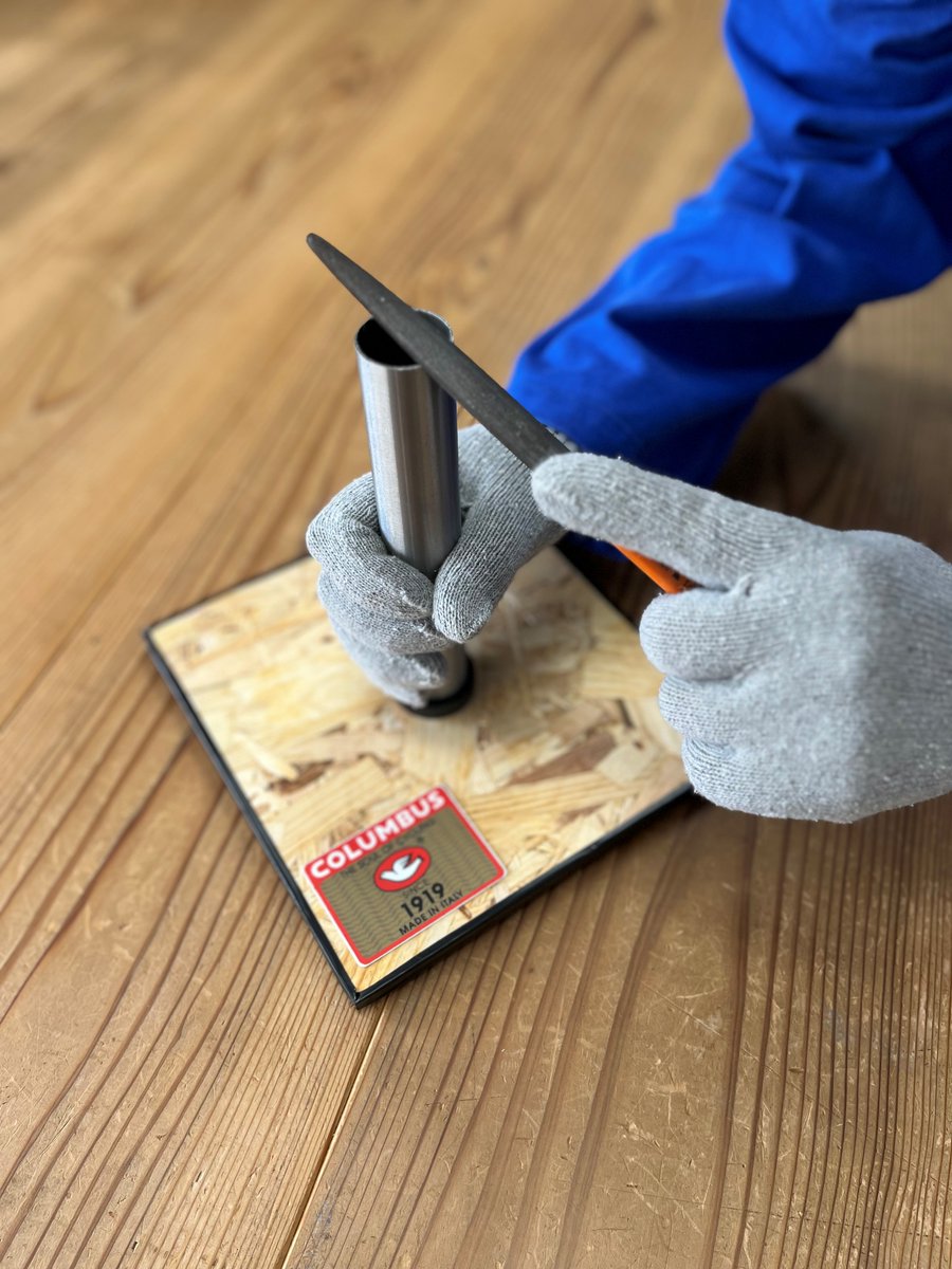 【HMB展体験企画】
COLUMBUS クラフトワークショップ― パイプ磨きミニ体験 ―
スチールフレーム製作の下準備工程「パイプ端部の研磨」を体験できます。

🗓1/25（日）
📍1号館
💰700円／各回10名
🎁磨いたパイプは持ち帰りOK
日直商会協力による
ハンドメイドバイシクル展ならではの体験です。