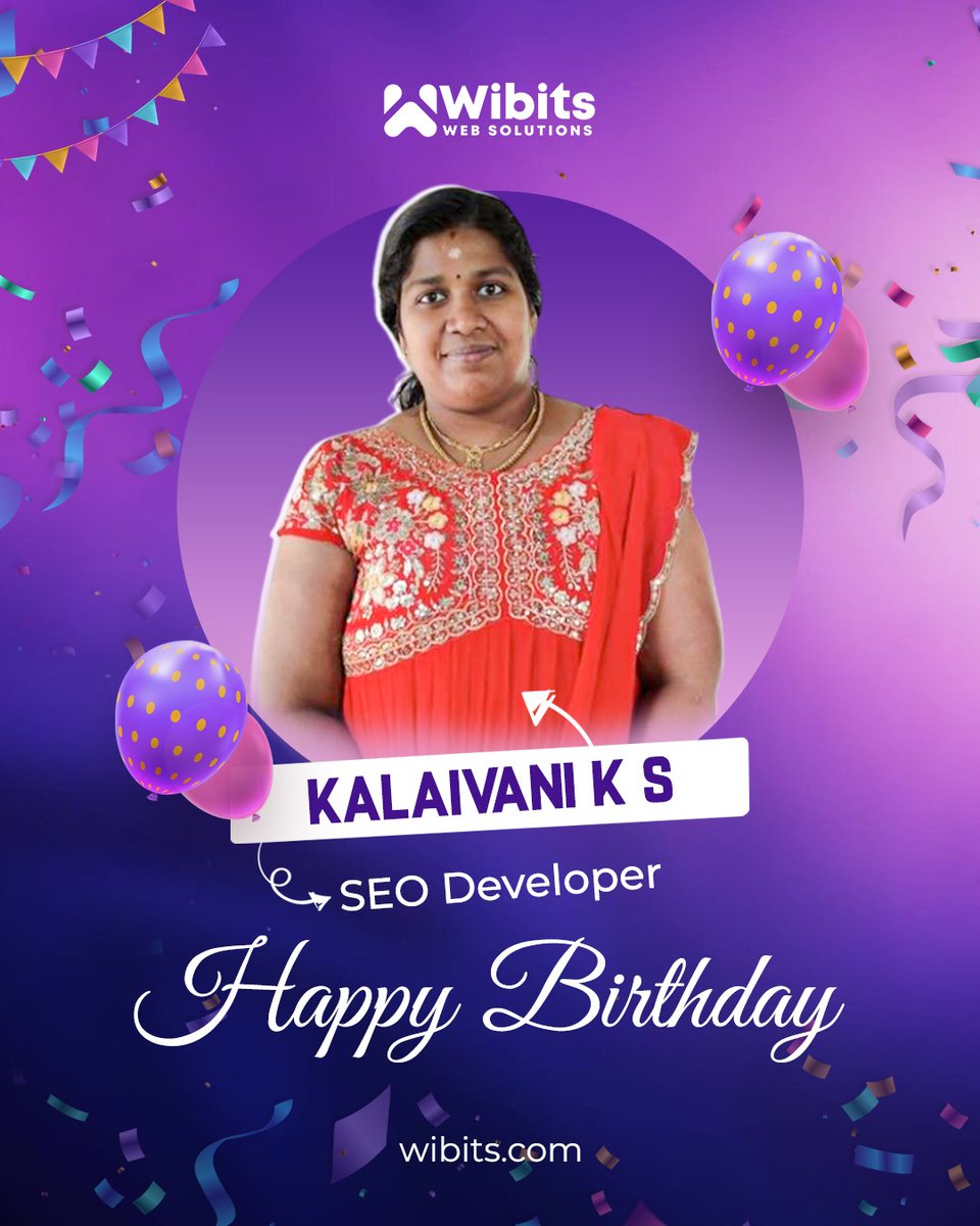 Happy Birthday, our dedicated SEO Developer Kalaivani S!✨
 Wishing you a year filled with wins, exciting moments and lots of success. 

#happybirthday #SEODeveloper #TeamCelebration #WorkplaceCelebration #nagercoil #officespace #officelife #SEOExperts #wibitswebsolutions