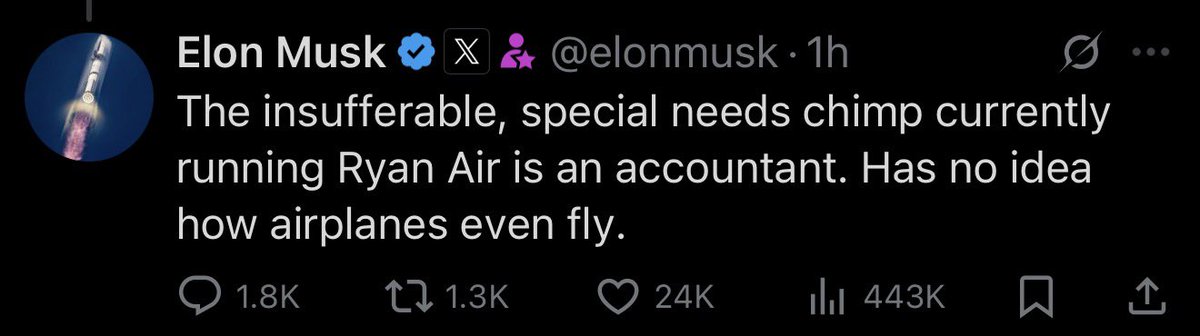 Ryanair's Twitter admin has him rattled.