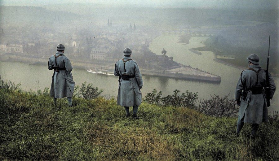 TheNameofWar's tweet image. French soldiers at Koblenz, WW1