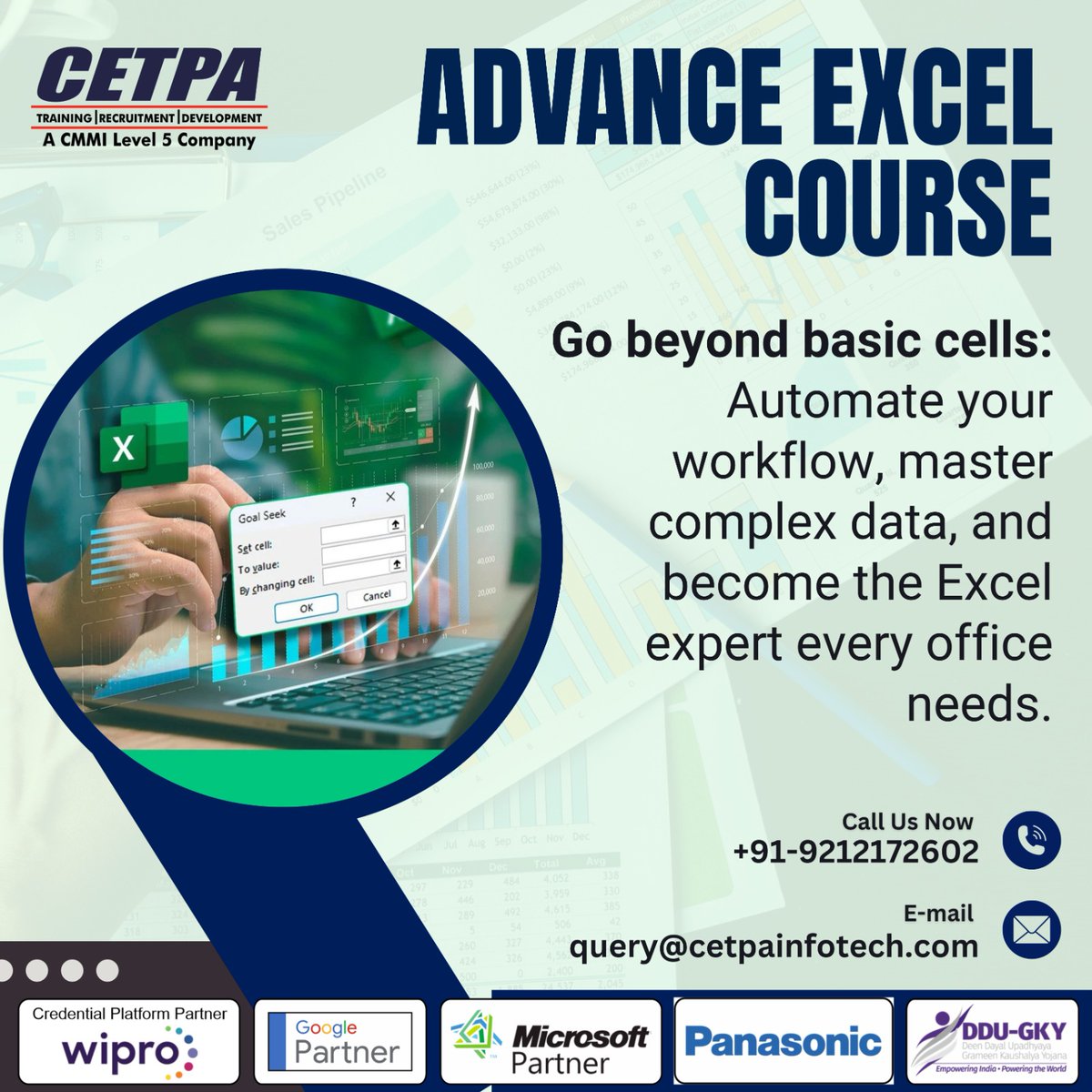 cetpainfo's tweet photo. Boost your efficiency, save hours of manual work, and become the indispensable Excel expert today!

Apply now: https://t.co/cbzYj6c1a7
.
#cetpainfotech #AdvancedExcel #advanceexcelcourse #ExcelSkills #ExcelExperts https://t.co/astTtTp0En