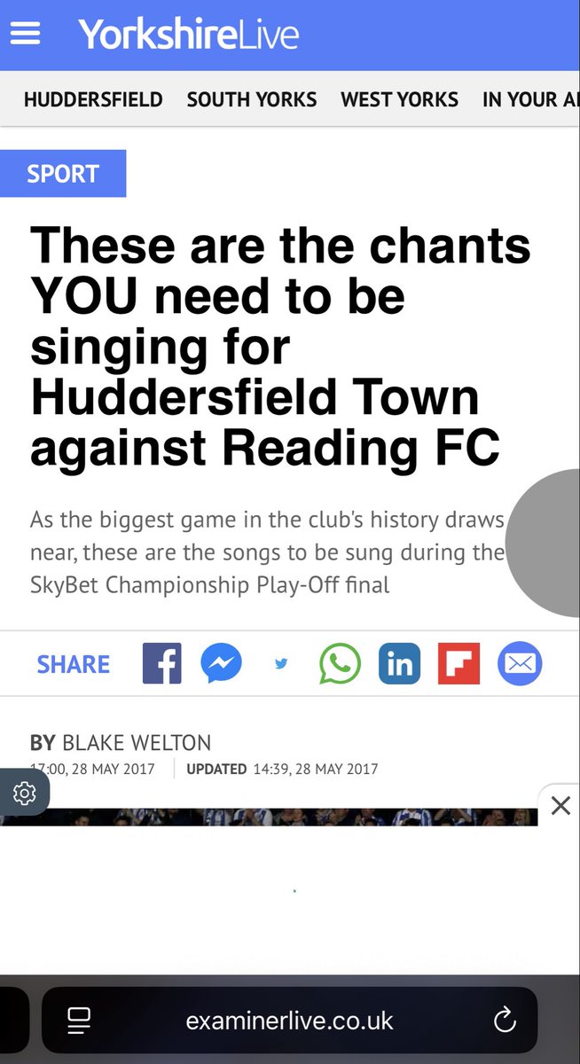 All the big clubs need their local rag to remind their “fans” of their chants. #bcafc #htafc