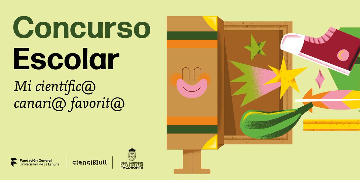 📢 ¡Participa en el II Concurso Mi cientific@ canari@ favorit@ en Tacoronte!

Elabora un mural con tu alumnado de 3º a 6º de primaria sobre un cientific@ canari@ y gana premios para tu centro

👉Inscríbete en forms.gle/gTkcskCRzQiHfd…