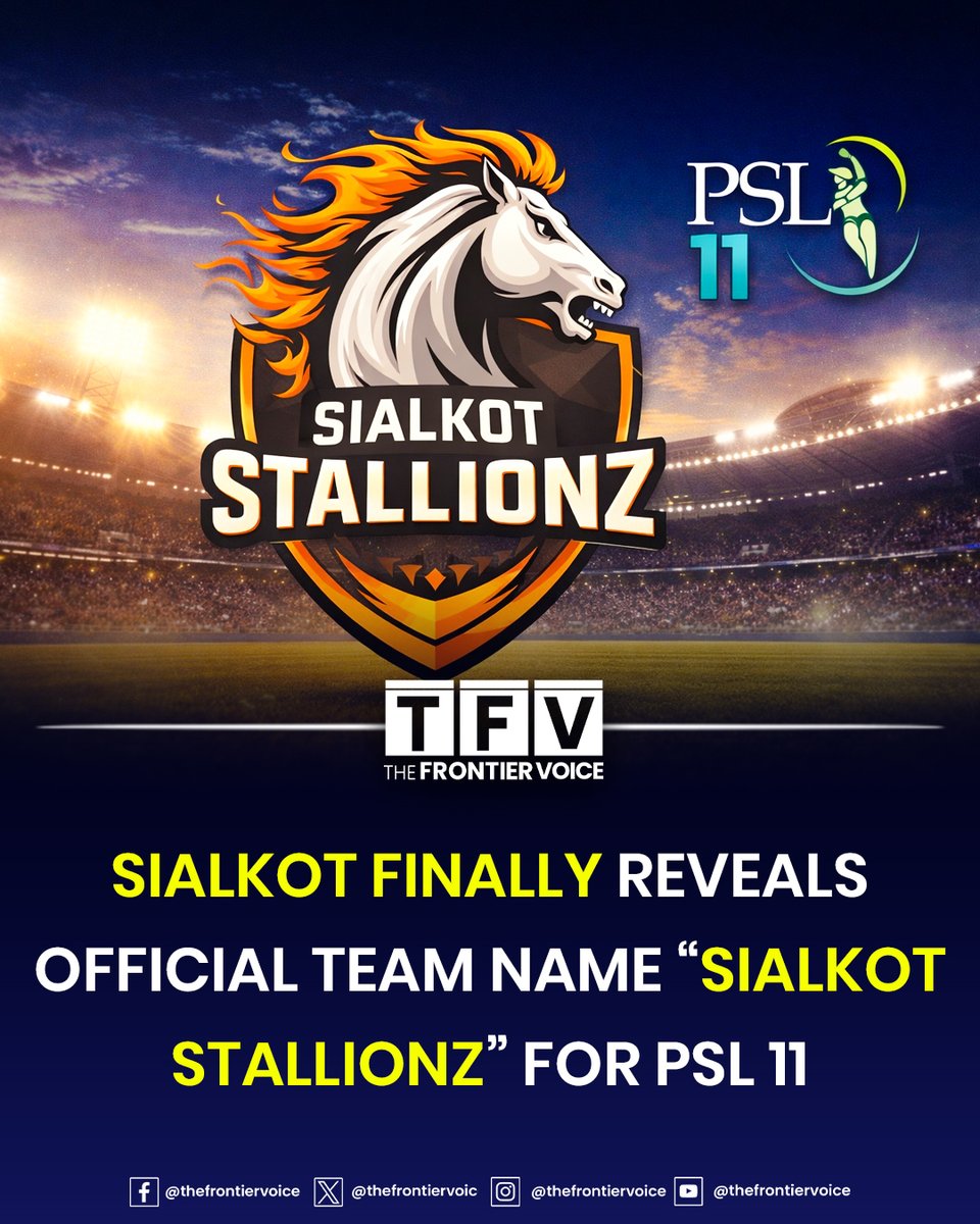 Official Sialkot Stallionz announcement tweet
