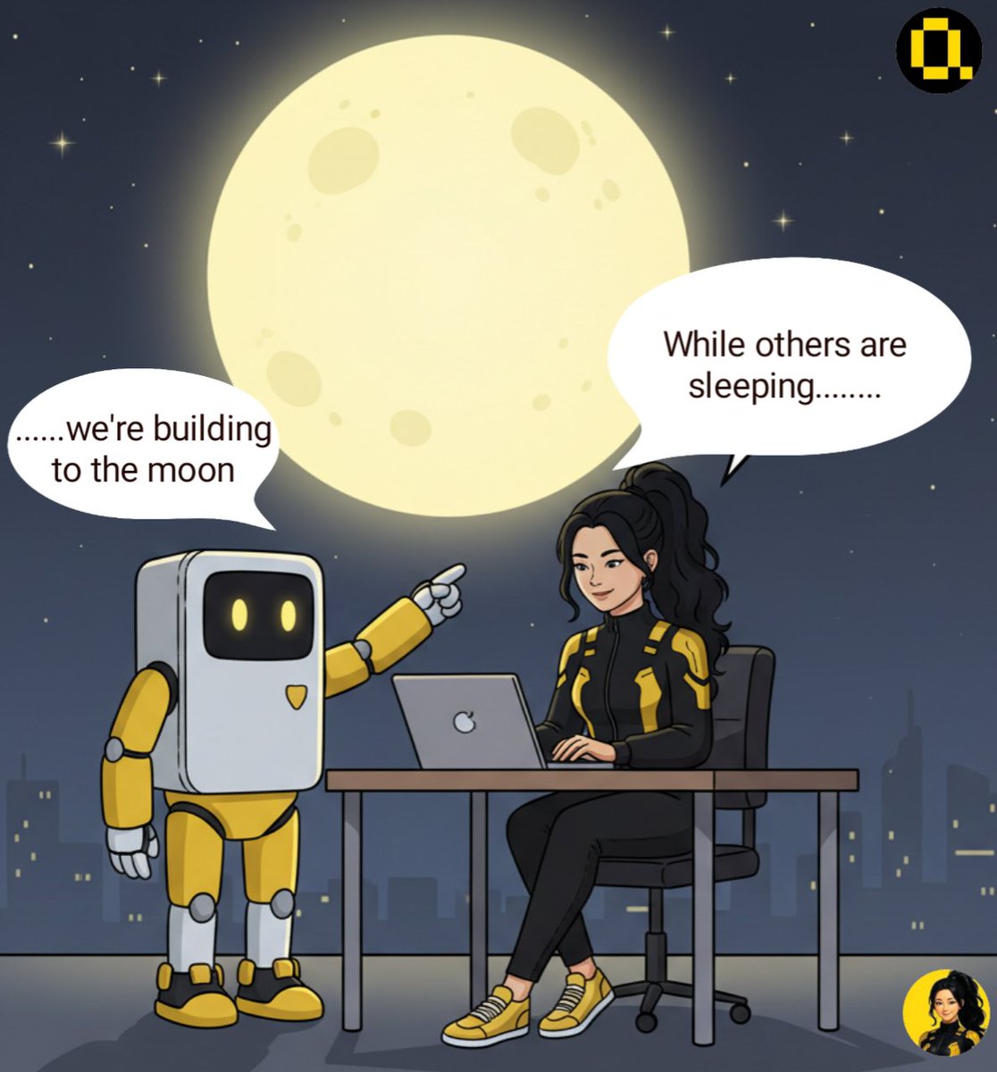 Erin_Nova__'s tweet photo. While others sleep, we’re building to the moon with Agent Q.
@QuackAI_AI is about vision, consistency, and showing up every day.
This is why I chose QuackAI.
#QuackAI #BuildersMindset https://t.co/8w6YLqWl5r