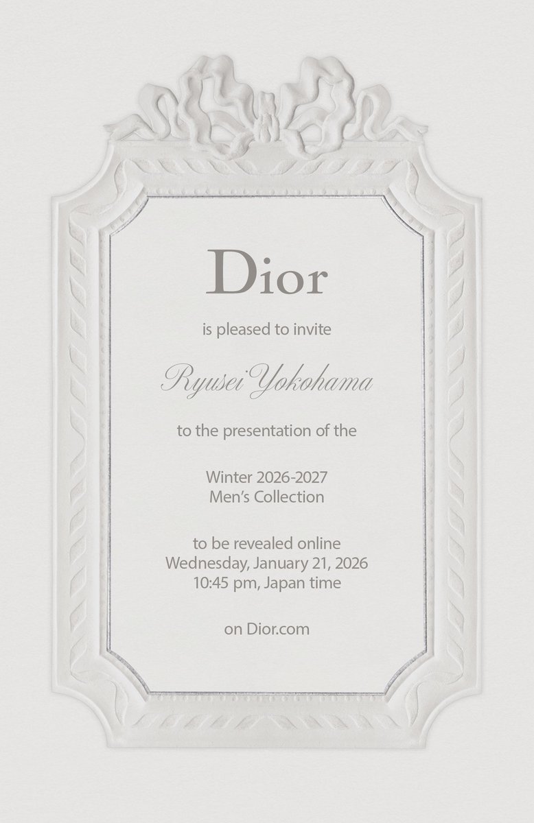 Dior Japan tweet media