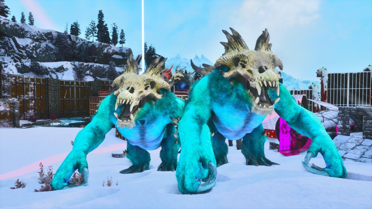 Aya61718's tweet image. サンタさん個体と同盟さん達から強強ステを頂いてうちのオシドンさんも強くなった😆✨️

色も汚い色からキレイな色になって嬉しい️*.(*´͈ ˘ `͈*).*🩵
被ってる頭蓋骨の色も綺麗な色が欲しいなぁー🥹

 #ロストコロニー