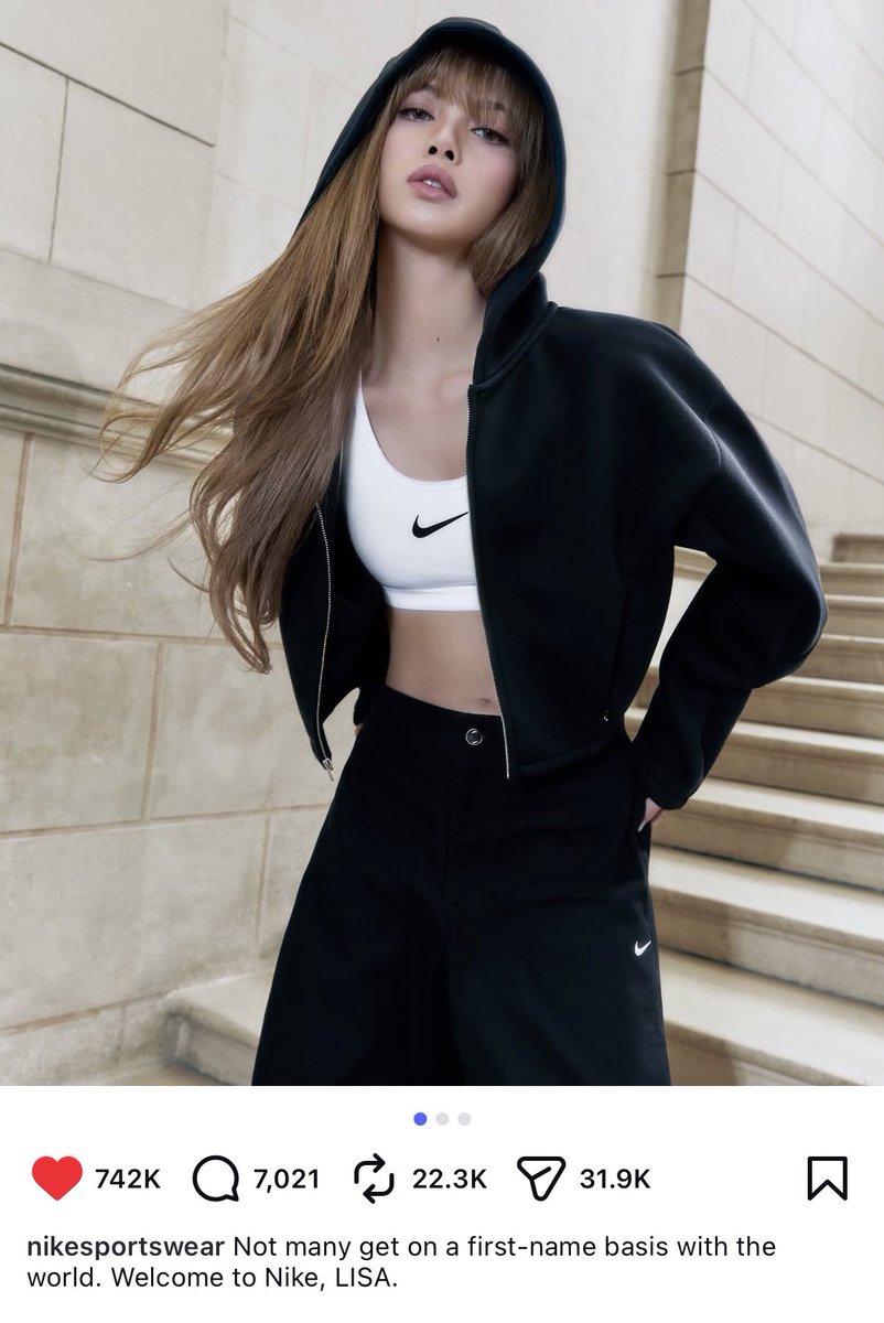 Everyone, please engage on her IG. Support her properly.

WELCOME TO NIKE LISA
#LISAxNIKE