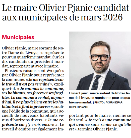 Parce que le travail n’est pas terminé.
Parce que Notre-Dame-de-Livoye a avancé.
Parce que je crois à une commune qui garde son âme tout en regardant loin devant.
Merci à celles et ceux qui me font confiance.
La suite s’écrit ensemble.
#Municipales2026 #NotreDameDeLivoye
