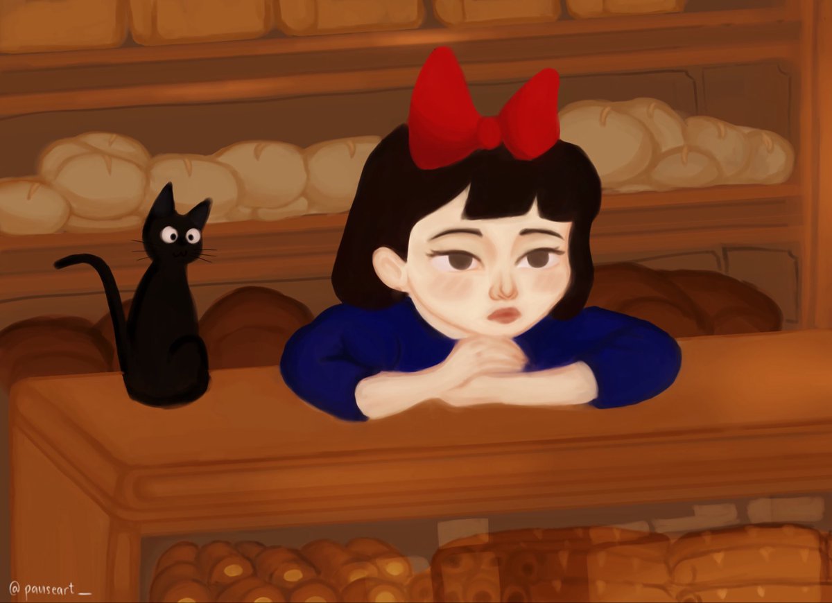 pauseart_'s tweet photo. 🧹🐈‍⬛🎀🥐 

#kikisdeliveryservice #fanart #artph #digitalart #ghibli https://t.co/BV3qFoyO4i