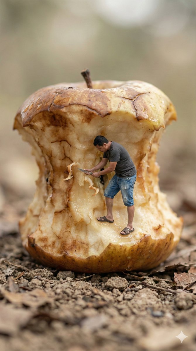 1. Open Google Gemini Nano Banana/Chat GPT/ Grok  
2. Upload your photo 
3. Enter This Prompt 
"A hyper-realistic surreal macro scene captured with an 85mm lens, soft natural daylight, and shallow depth of field melting the muted background into creamy bokeh. Centered in the