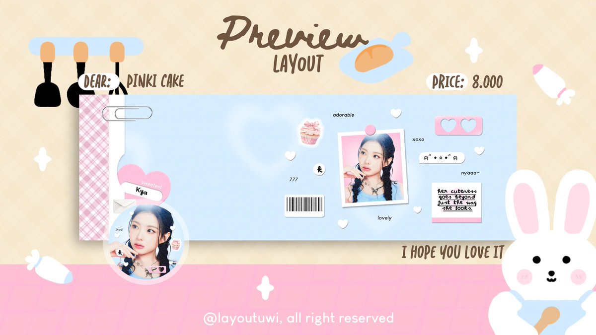 ❤️ : help repost? thanks a bunch!

halo ꒰ᐢ⸝⸝⸝ᐢ꒱⸒⸒ aku bawa layout ready stock liz, kya, yeon ⊹ ࣪ ˖ 🍀🪞yang bisa kamu jemput sekarang juga melalui kotak pesan yang tertera pada profilku atau bisa:

💌
Wa: wa.me/628568361174
Tl: t.me/slayvviny

#zonauang