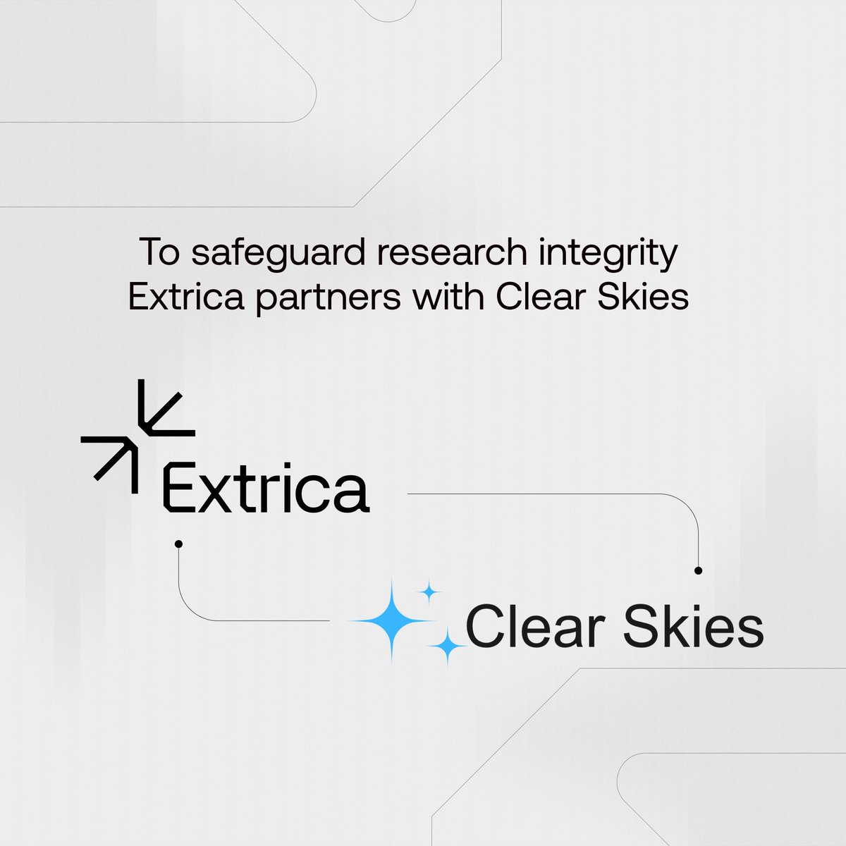 ExtricaScience's tweet photo. Extrica is partnering with Clear Skies to strengthen research integrity checks across our journals. This collaboration helps identify potential risks early, allowing editors and reviewers to focus on evaluating the science.

#researchintegrity https://t.co/7BIrhpQ5Wh