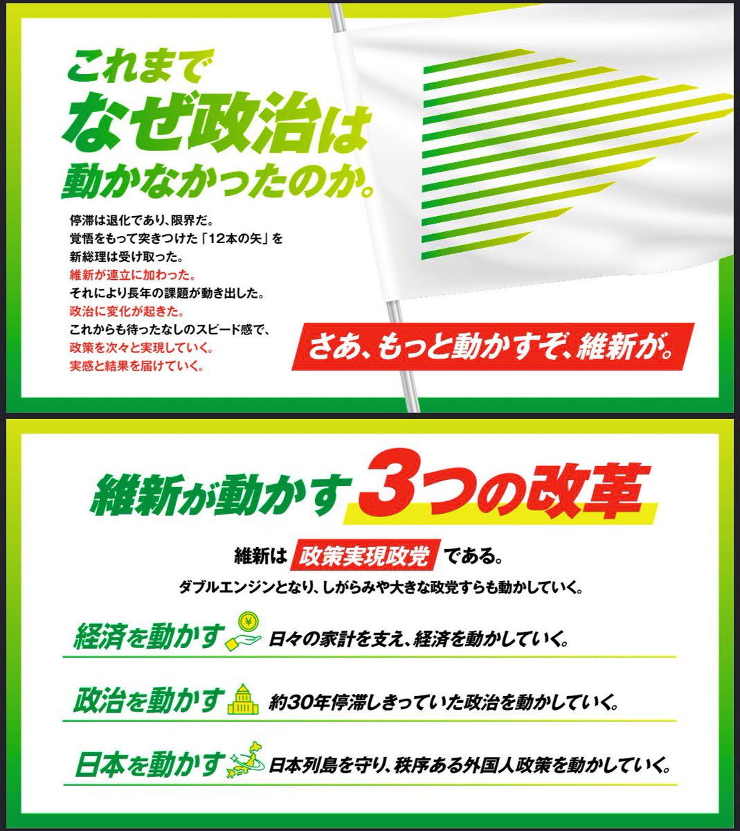 動かすぞ、維新が。」 💡日本維新の会は本日2026年1月21日に衆議院議員