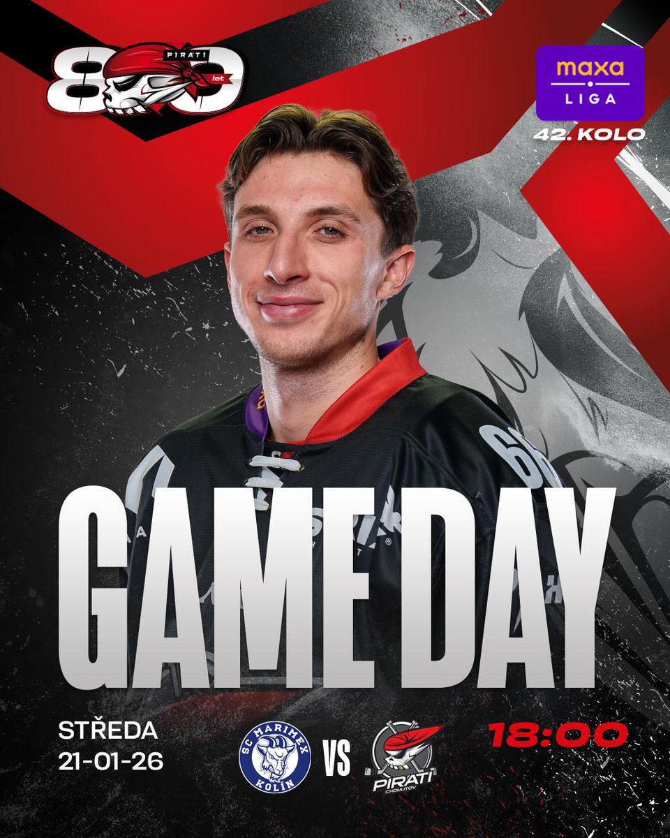 🏴‍☠️🆚🐐 V rámci 42. kola <a href="/maxaligacz/">Maxa liga</a> míříme na led aktuálně třetího týmu tabulky – <a href="/sc_kolin/">SC Marimex Kolín</a>. #společně

🗞️ PREVIEW: bit.ly/preview_42kolo
📱💻 STREAM: HokejkaTV