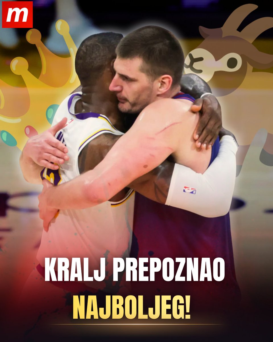 meridianbet's tweet image. Lebron o meču protiv Srbije u Parizu: „Jedna od najvećih utakmica koju sam ikada igrao. Nikada to neću zaboraviti!“ 🇷🇸🏀

Kralj je prišao Jokiću da mu ukaže poštovanje, a onda podsetio svet na dramu iz Pariza koja se ne zaboravlja. 👑🤝

#NBA #Jokic #LeBron #Srbija  #Kosarka