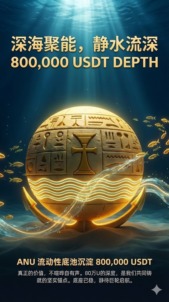 ANU200913's tweet photo. 坚实底座，筑梦未来 —— ANU 流动性突破 80万USDT！

每一个刻度都是信任的积累，每一分流动都是生态的基石。感谢每一位安努LP股东的坚定共识，ANU 的航船正驶向更广阔的海域。

💎 稳健： 80万U池底，为价值保驾护航 
🌊 深邃： 古老智慧与现代金融的完美融合 
🚀 启航： 下一个里程碑，我们共同见证！

#ANU #Web3 #Crypto #LiquidityMileStone