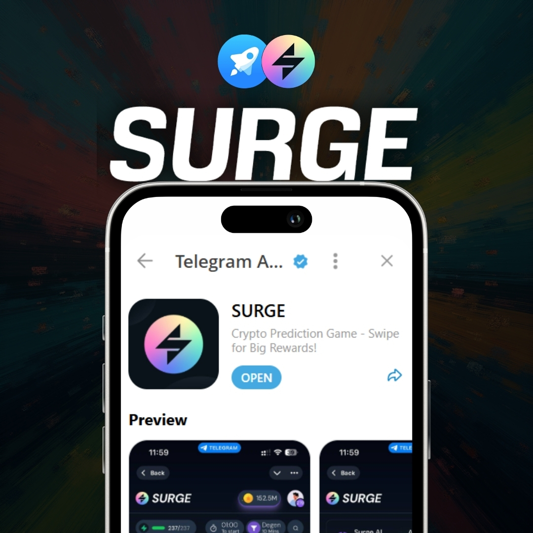 This is HUGE Surge is now live on Telegram App Center with risk free crypto  pump and dump predictions.