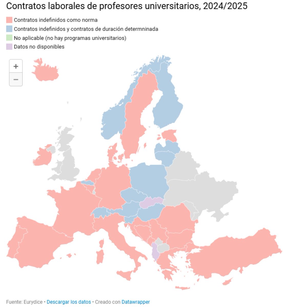 ⁉️ En 🇪🇸 España predominan los contratos indefinidos del #profesorado de #EducaciónSuperior, pero ¿es así en otros países?  

🔎 Descúbrelo en el Informe “Personal académico en Europa 2025” de #EurydiceEU

➡️ run.gob.es/jxr88a54
