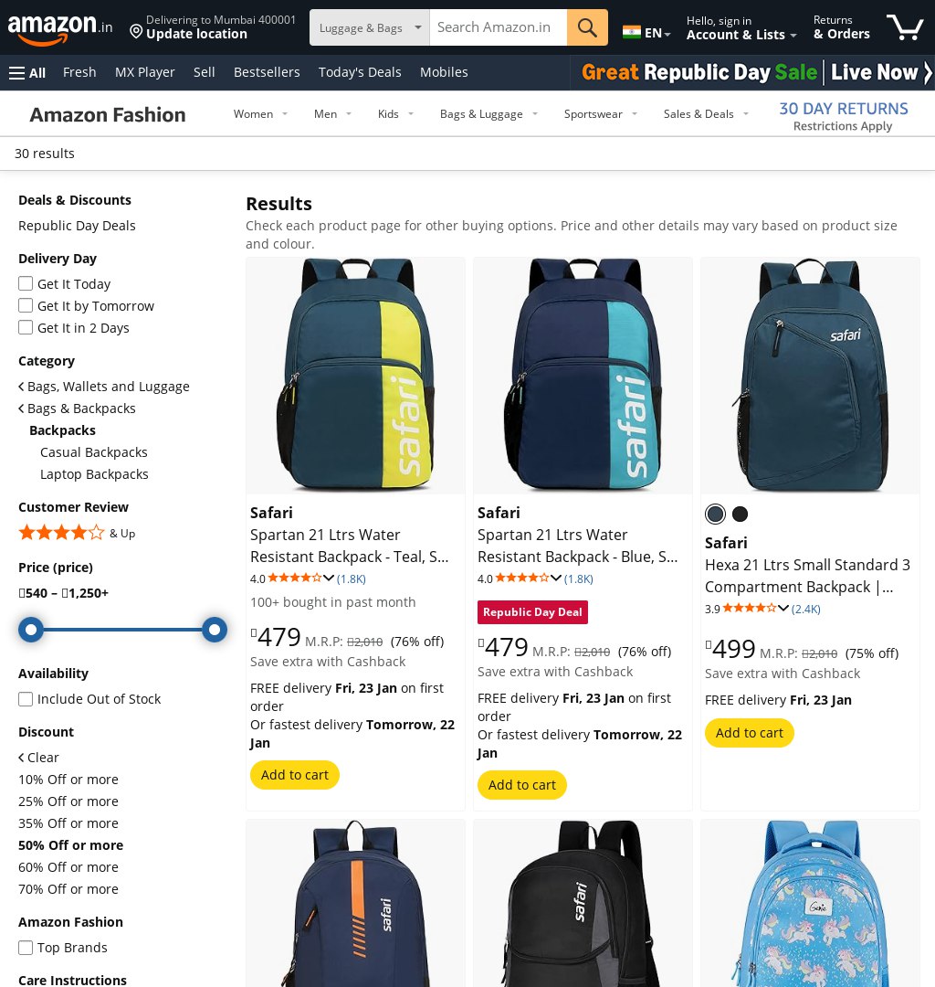 DealZille's tweet image. amazon.in/s?rh=n%3A29174…
🚨Backpack Blitz! Safari Backpacks ₹799 (MRP: ₹1499) Lowest ever #ad #Safari #BackpackDeal#AmazonIndia