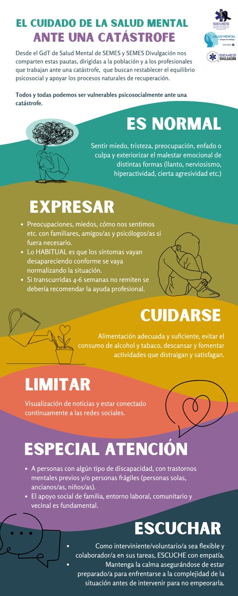 SEMES_'s tweet photo. El cuidado de la salud mental ante una catástrofe, con @divulgasemes y el GdT de #saludmental https://t.co/tE7sU9WOzN
