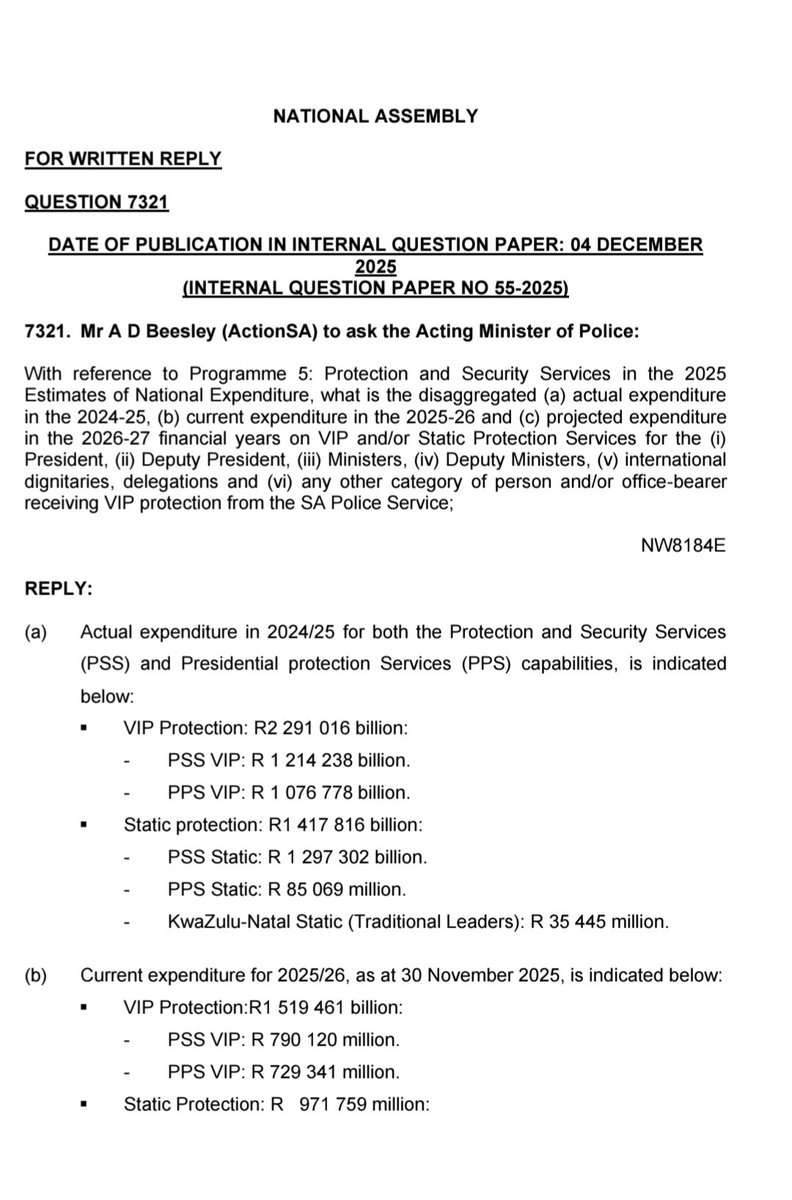 D_Naeser's tweet image. ActionSA has exposed R3.7 BILLION spent on VIP Protection by GNU for ministers 🚨

On top of R500 million on travel. 

On top of a pay increase for of 3.8% for them. 

Contrast with only R2.4 billion for Hawks to fight corruption &amp;amp; crime. 

GNU is feeding like 🐷s at the trough.