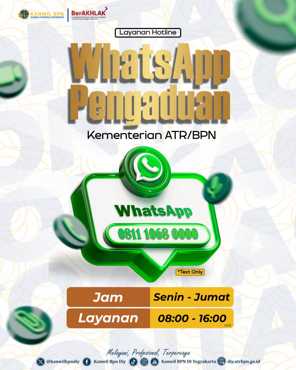 Halo #SobATRBPN DIY,

Penguatan SDM Surveyor Berlisensi untuk Pelayanan Pertanahan yang Profesional dan Terpercaya

#MelayaniProfesionalTerpercaya

Selengkapnya di 
instagram.com/p/DTxMWT9CYBc/…