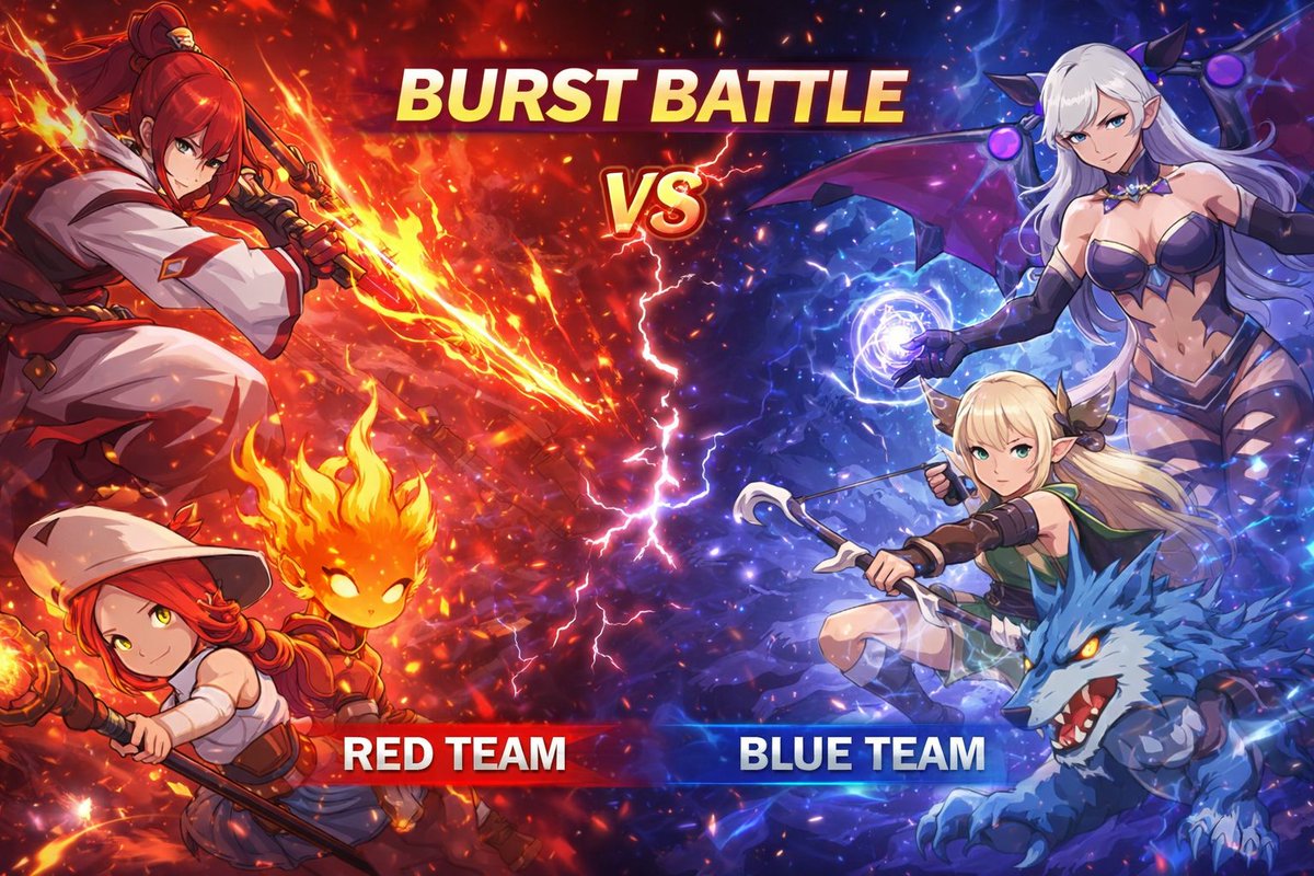 ⏳ D-2 | Burst Battle Team War is coming! ⚔️

Red Team🔴 vs Blue Team🔵
🔥Thu - Sun, massive team battles begin.
🧙‍♂️Level up your heroes and fight with your squad 🤝

👉 magicsquad.xyz

#MagicSquad #BurstBattle #TeamBattle #DappPortal