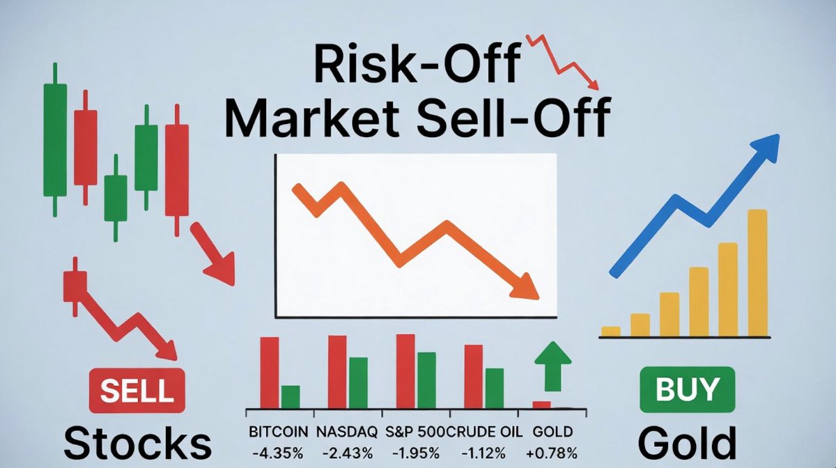 这次暴跌貌似是全球风险资产一起被抽水...  BTC美股同步砸盘，黄金却直接创历史新高——资金在疯狂避险特朗普挥起关税大棒+格陵兰争端升级，等于给通胀直接浇油，天量债务+降息无解+通胀死黏着，居高不下