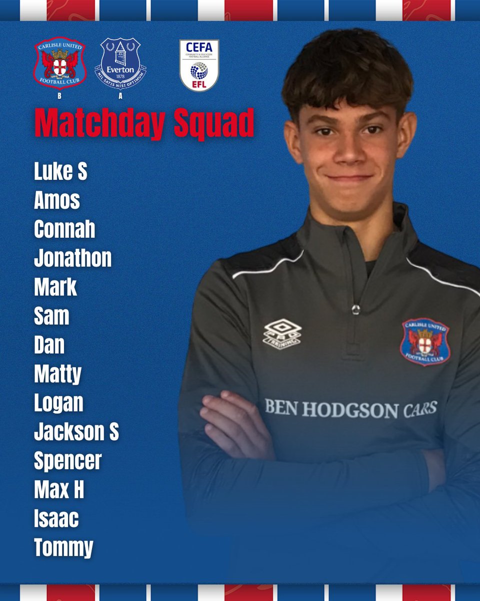 🙌 IT'S FDS MATCHDAY!

The A's travel to Yorkshire to take on Sheffield United. 🛣️

Whilst the B's take on Everton at Harraby 3G. 🏡

Check out the Matchday squads below. 👇