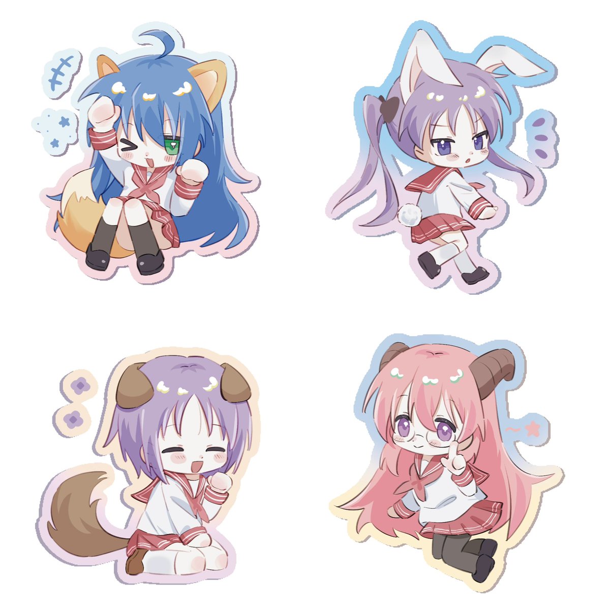 らきすた #泉こなた #柊かがみ #柊つかさ #高良みゆき