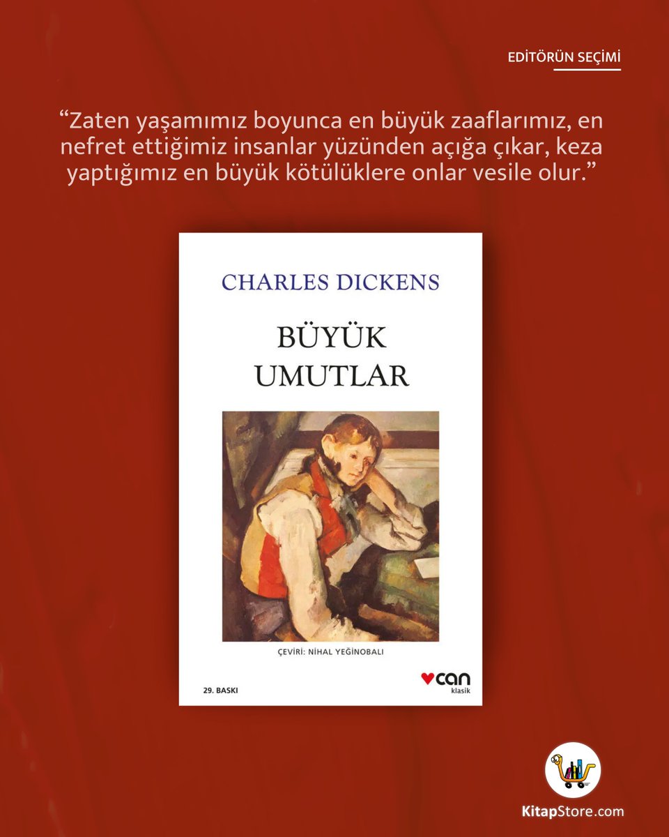 kitapstorecom's tweet image. ✍ Editörün Seçimi: Büyük Umutlar

Büyük Umutlar, 19. yüzyıl İngiltere’sinde taşra ortamından büyük kente uzanan tam bir Victoria dönemi romanıdır. Charles Dickens, bu olgunluk dönemi eserinde köyünde zor bir çocukluk geçirdikten sonra esrarengiz bir mirasa konan Pip’in…