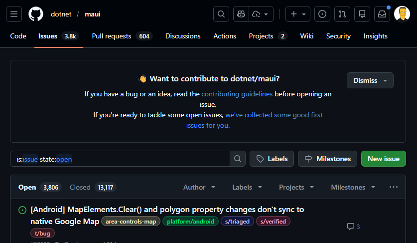 paul1664's tweet photo. Somewhat ironically, the only place that doesn't have AI but seriously needs it is GitHub Issues. https://t.co/Lhe82QY5L6