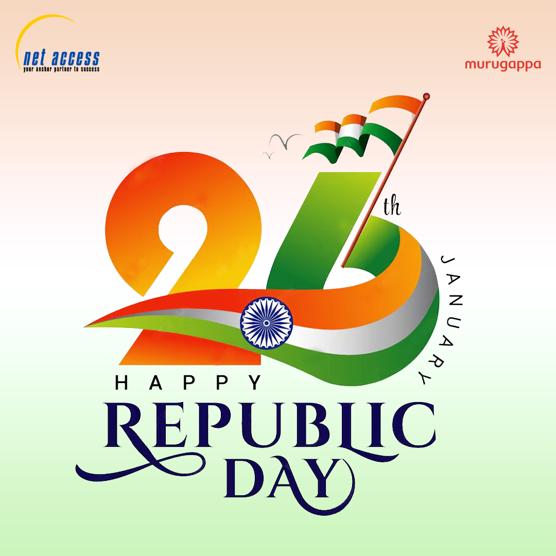 NetAccessLtd's tweet photo. Net Access India Limited proudly celebrates the values of our Constitution and the spirit of unity that defines our nation 🇮🇳.

Wishing everyone a Happy Republic Day! 🇮🇳

#RepublicDay #HappyRepublicDay #NetAccessIndia #ProudToBeIndian #ConstitutionOfIndia #UnityInDiversity https://t.co/I8se84rupA
