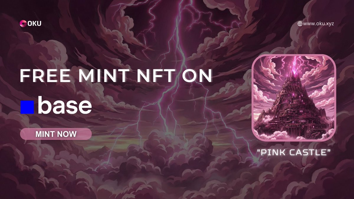 Free Mint 'Pink Castle' NFT On Base

🔗 Pink Castle: oku.xyz/pink.castle

RT &amp; Paste Your Wallet Address Below ⬇️🎁