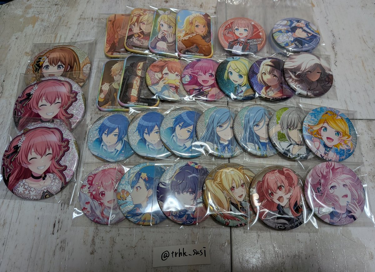 プロセカ 交換 買取 譲渡 グリ缶 スクエアバッジ バースデー缶 セガ