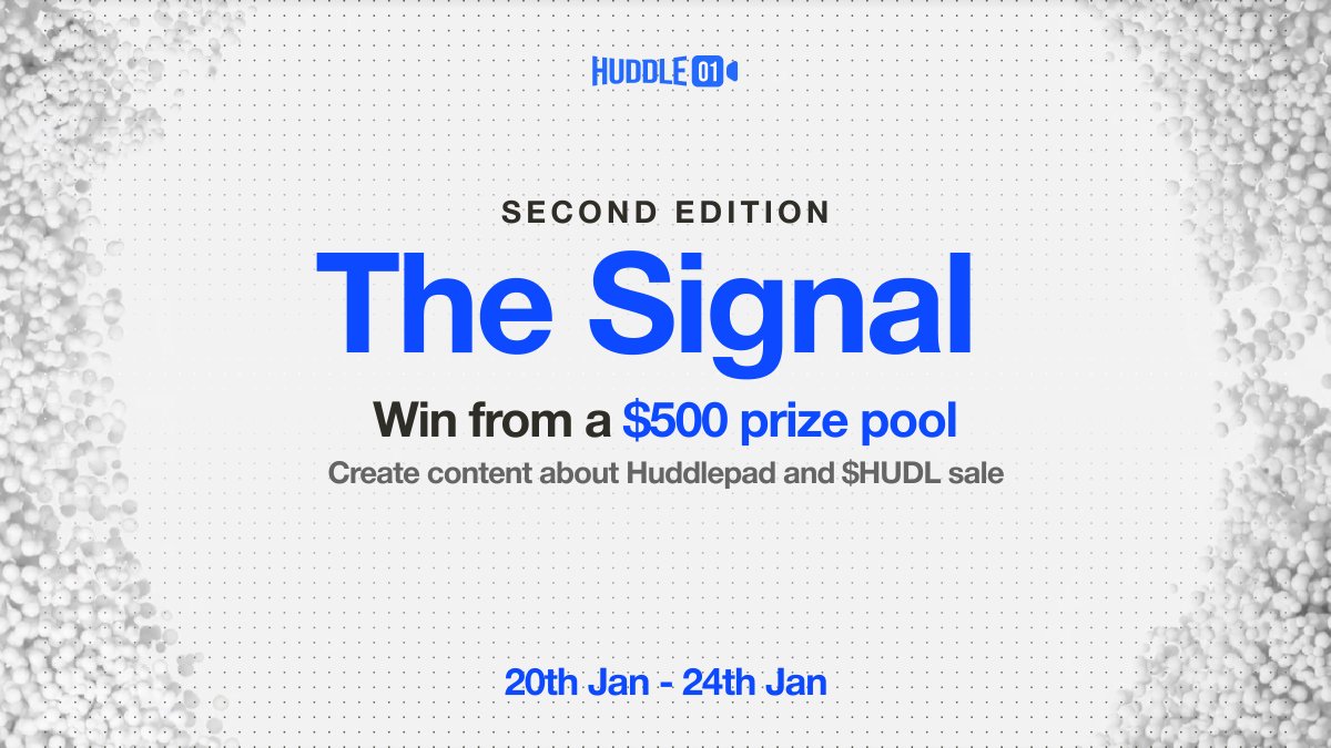 The Signal has made a comeback! 🎉

We saw your videos, threads and articles and we loved them. 

We are back with a bigger prize pool this time!
Missed the first edition? Now is the time to start creating 👀

Know more 👇