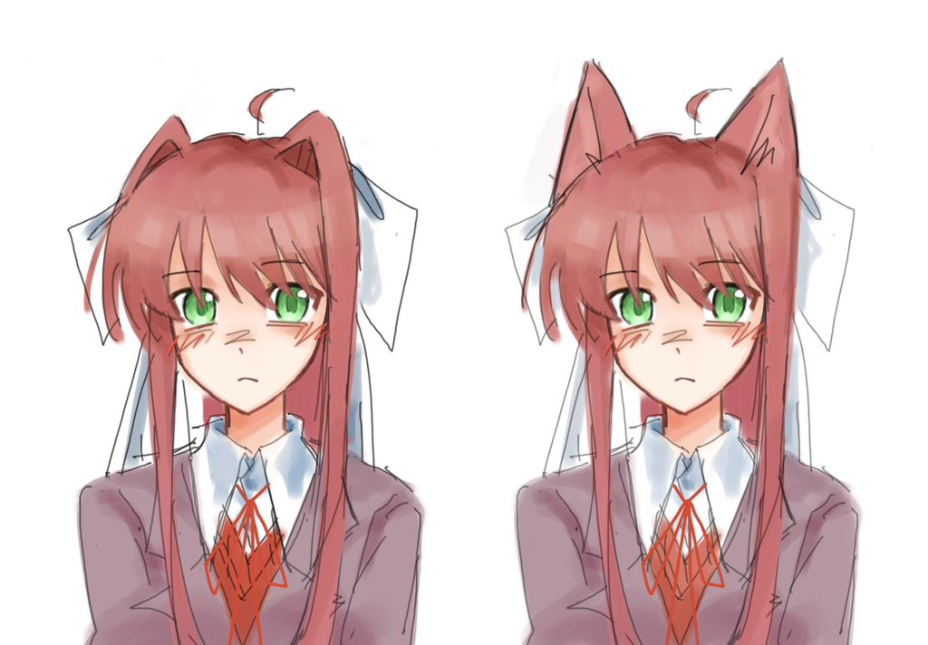 猫猫呀！
#ddlc #monikaddlc