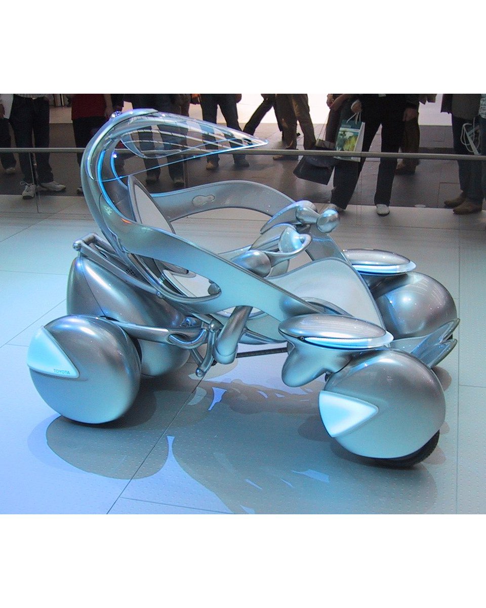 Unveiled in the mid-2000s, Toyota’s “i-UNIT” was a single-seat electric concept car designed around the individual rather than the road. The compact vehicle used a tall, upright seating position with exposed wheels and a minimal body.