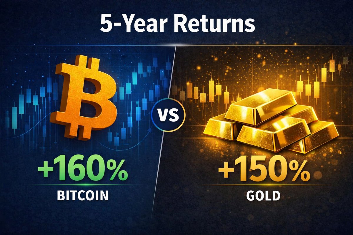 At current price levels both Gold and Bitcoin have returned around the same  % over the past 5 years. Another way to see it, is US Dollar, the global  reserve currency has