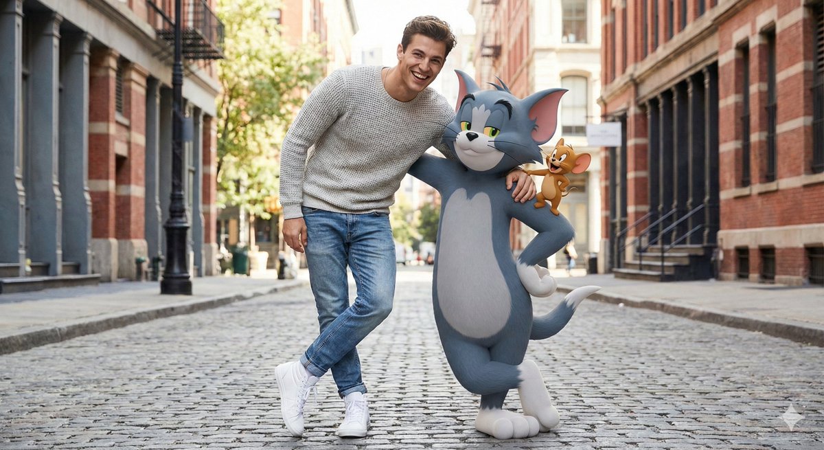 If this caught your eye,
Try this prompt.

Use: ChatGPT / Google Nano Banana  
Prompt:  "Create an ultra-realistic image of a fashionable individual whose facial features match the original reference image. He is dressed in a soft light-grey knitted sweater inspired by a minimal