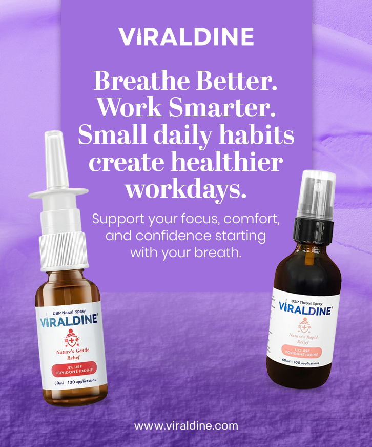 viraldinellc's tweet image. Power your workday with every breath 💜✨
Clear airways. Sharper focus. Better results.

#breathebetterworksmarter #Viraldine #clearbreathclearmind #WorkdayWellness #dailybreathingboost #HealthyWorkHabits #FocusFlow #BreatheEasy