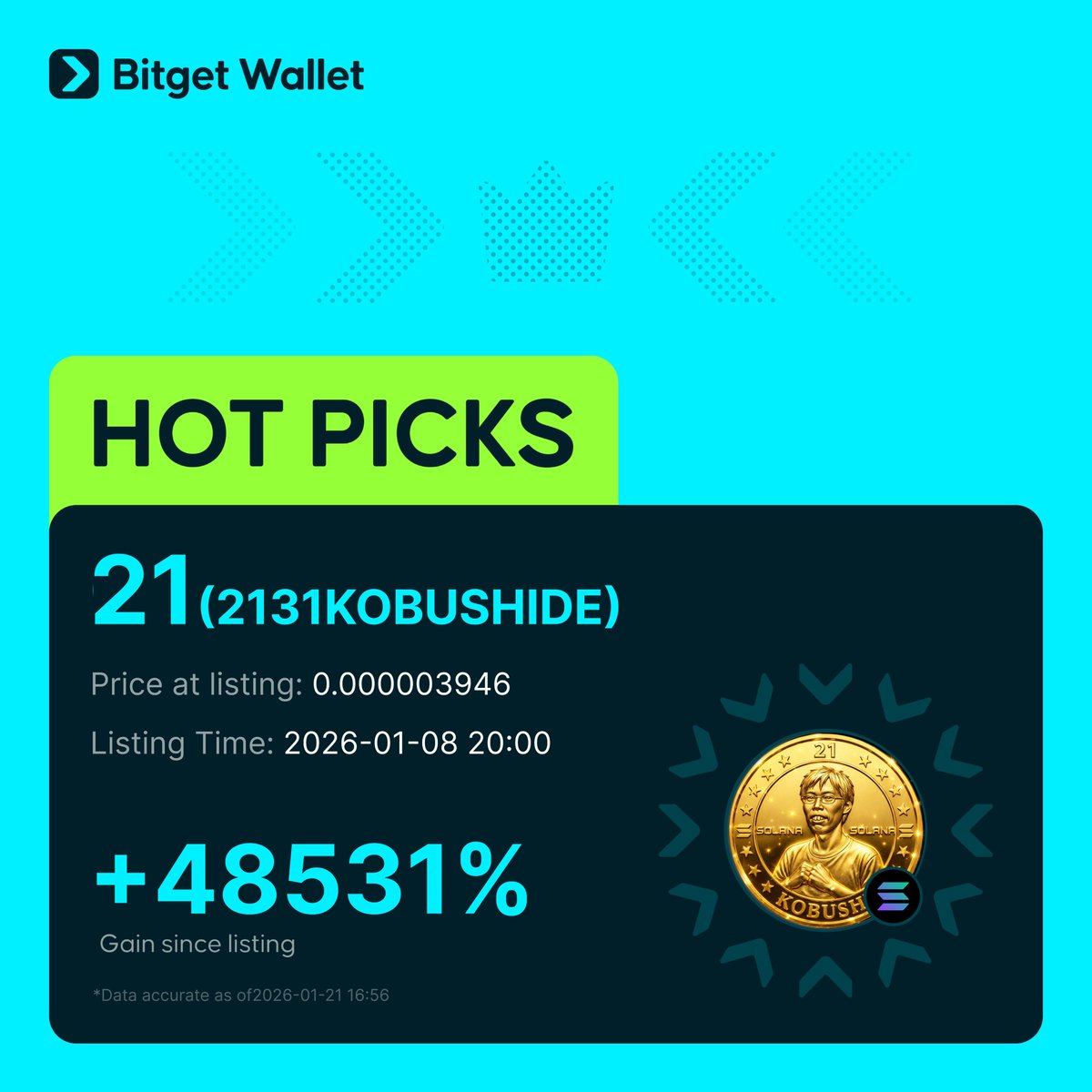 BitgetWalletJP's tweet image. 🔥本日20:00〜 2131キャンペーン開始🔥 
「抵抗するで！拳で！」で有名なミームコイン @2131kobushide が海外志向で独自の盛り上がりを見せています👀

Bitget Walletから限定の特典を準備しました！
準備はよろしいですか⏰